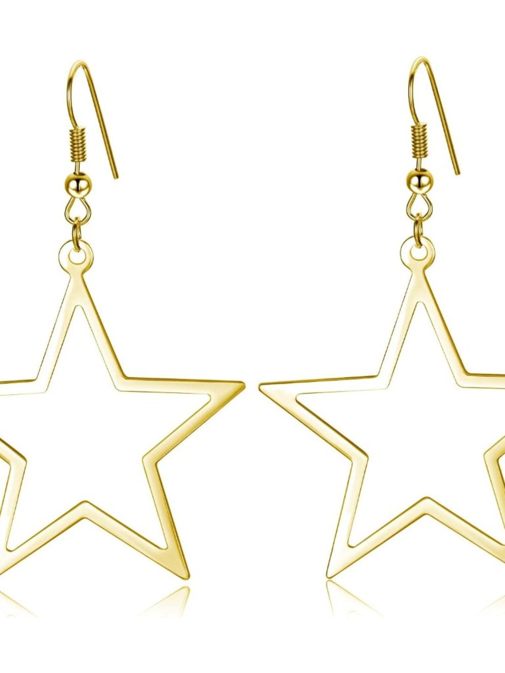 Simple Star Earrings for Women, Hollow Star Dangle Drop Earrings